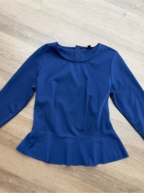 Ann Taylor Royal Blue Peplum Blouse